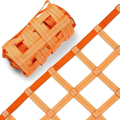 4.92' x 4.92' Polyester Sling Hoisting Net - Flat Cargo Lifting Net - Max. Load Capacity: 1100lbs