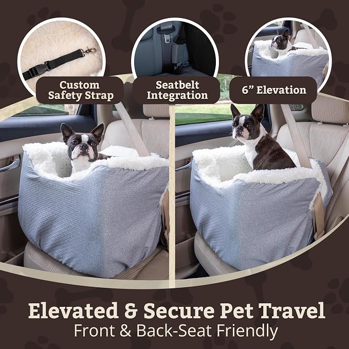 SNOOZER PET Products Lookout 1 Dog CAR SEAT, Stone Diamond, Small