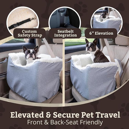 SNOOZER PET Products Lookout 1 Dog CAR SEAT, Stone Diamond, Small