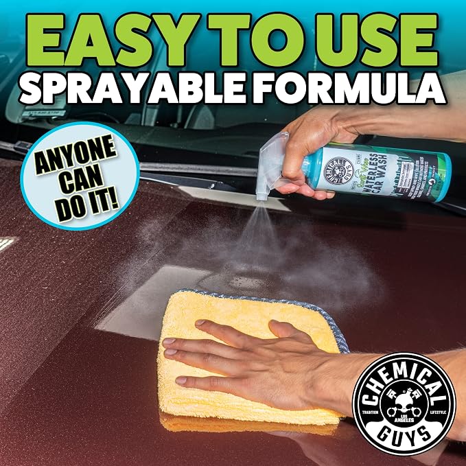 Chemical Guys Swift Wipe Sprayable Waterless Car Wash Spray - Spray and Wipe to Safely Clean and Shine Cars, Trucks, Motorcycles, RV & More, High Lubrication Formula, 16 oz