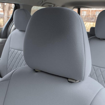 FH Group Custom Fit Car Seat Covers Specifically Made for 2011-2020 Toyota Sienna 7 Seater with Ultraflex Neoprene Water Resistant Automotive Seat Covers - 2nd Row Solid Gray