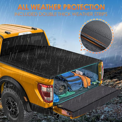 Nilight Soft Roll-Up Tonneau Cover for 2015–2026 Ford F-150 5.5ft Bed, Waterproof Low Profile Truck Bed Cover, Easy Clamp-On Installation