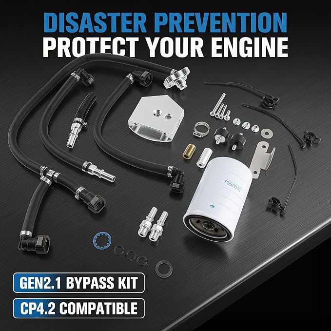 Disaster Prevention Bypass Kit Gen2.1 CP4.2 Fit for 2011-2025 Ford F250 F350 F450 F550 6.7L Diesel, CP4-6.7F-BP-G2.1, 7031190