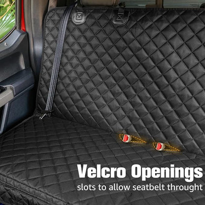 PETICON Dog Car Seat Covers for Truck Ford F150/Chevrolet Silverado 1500/Ram 1500/GMC Sierra 1500, Waterproof Pet Back Seat Cover for Trucks, Scratchproof Nonslip Durable Rear Seat Cover for Dogs
