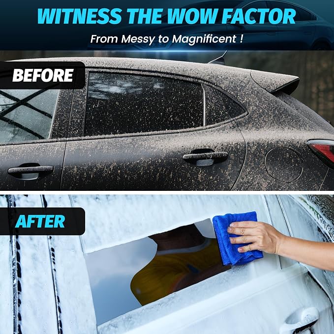3 Pack Microfiber Cleaning Cloth Towels Blue - 12x24 Inch Micro Fiber Towels Car Detailing Weave Grime & Liquid for Streak-Free Mirror Shine Car Accessories for Men