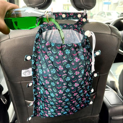 Leak-Proof Waterproof Car Trash Bag Foldable Multipurpose Trash bin Container Storage Cute Grocery Organizer Bag for Automotive Front or Back Seat in Cars SUVs and Trucks