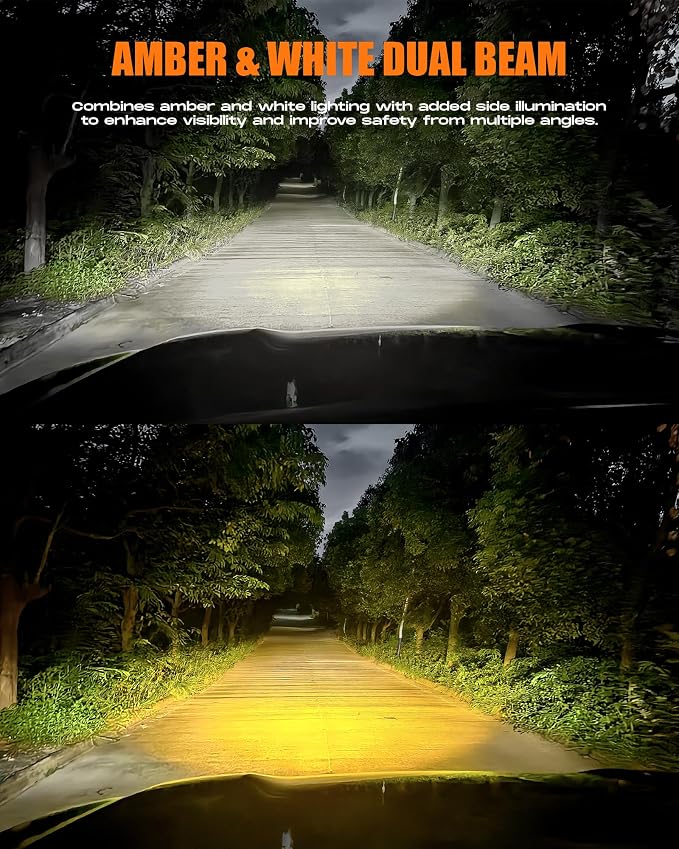 Future Eyes 5 Inch LED Round Offroad Lights, 180W 18000LM Super Bright Driving Lights with DRL, High Low Beam & Strobe, Spot Fog Work Lights with 2 Covers, for Jeep Truck ATV UTV SUV