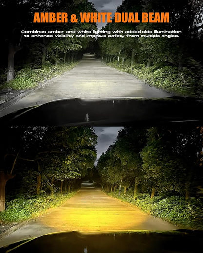 Future Eyes 5 Inch LED Round Offroad Lights, 180W 18000LM Super Bright Driving Lights with DRL, High Low Beam & Strobe, Spot Fog Work Lights with 2 Covers, for Jeep Truck ATV UTV SUV