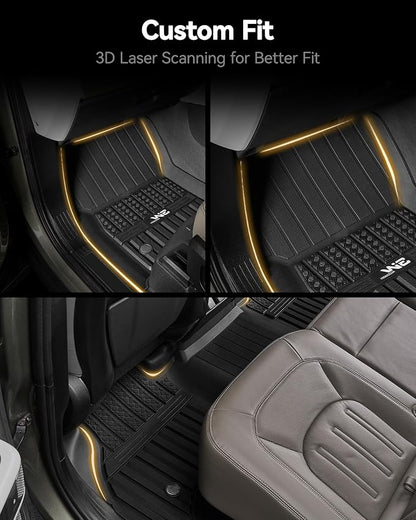 3W Floor Mats & Cargo Liner Fit Range Rover Sport 2023-2025 2026 (Not for Range/Land Rover Discovery Sport) TPE All Weather Custom Fit for Land Rover Sport 1st and 2nd Row Full Set Car Liners, Black