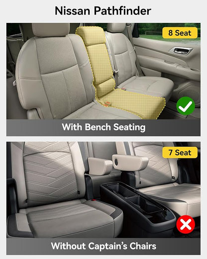 3W Floor Mats & Cargo Liner & Back Seat Cover Custom Fit for Nissan Pathfinder 2022-2026 (Only fit 8 Passenger Models), TPE All Weather Custom Fit Nissan Pathfinder Full Set,Black