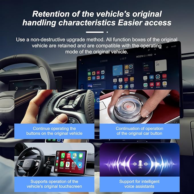 Wireless CarPlay Adapter, 2026 Upgraded Wired to Wireless for Apple CarPlay & Android Auto, USB-C/Type-C, Car Play Adapter, Plug and Play, Stable Connection & No Latency (Orange)