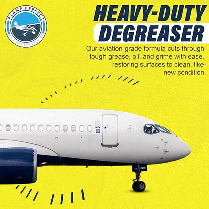 Plane Perfect Buddha Belly Oil & Grease Cleaner - Heavy Duty Aviation Grade Citrus Degreaser Spray - Multi Surface Cleaner for Automotive Engine, Aircraft, Car, Truck & RV | 16oz
