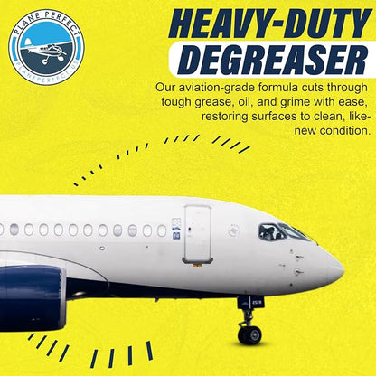 Plane Perfect Buddha Belly Oil & Grease Cleaner - Heavy Duty Aviation Grade Citrus Degreaser Spray - Multi Surface Cleaner for Automotive Engine, Aircraft, Car, Truck & RV | 1 Gallon