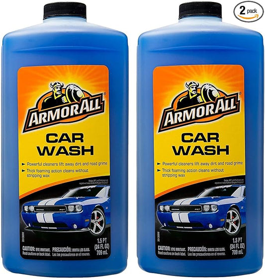 Armor All Car Wash Soap, Foaming Car Wash Supplies, 24 Fl OzCar Wash Soap, Foaming Car Wash Supplies, 24 Fl Oz, 2 Packs