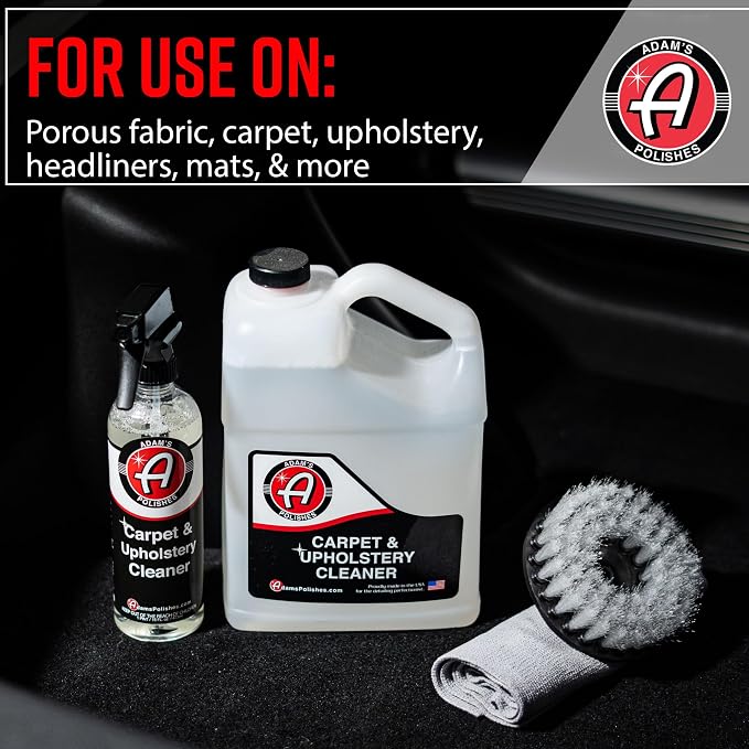 Adam's Polishes Carpet Drill Brush Combo - A Cleaning Tool Attachment For Scrubbing/Cleaning Carpet, Upholstery, Leather Seats & Chairs, Floor Mats, Trunk, Furniture, Interior Boat, RV & Accessories