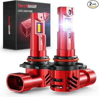 Torchbeam 9006 Fog Bulbs Cambo 32000LM Brightness With Extra Wide View, Canbus Ready 6500K 9006 Fog Lamps 50000+ Hours Wireless,3-MIN Plug-N-Play, Pack of 2