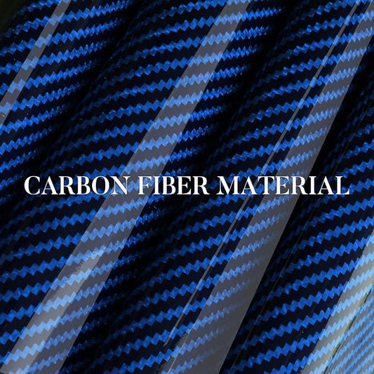 Carbon Fiber Steering Wheel Cover, Snap on Car Steering Wheel Cover Set Accessories 3pcs Wrap Grip Non Slip Protector Universal Glossy Blue