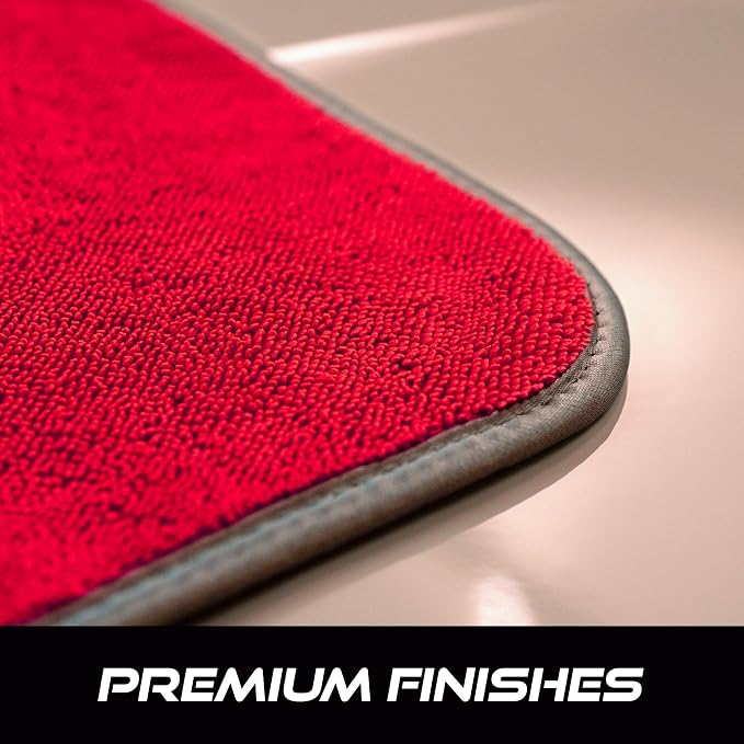 VIKING Microfiber Towel, Premium Car Drying Towel, Twisted Loop, Soft and Super Absorbent, Thick 1000gsm for Car Detailing Kit, Red, 24 Inch x 24 Inch, 1 Pack