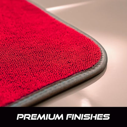 VIKING Microfiber Towel, Premium Car Drying Towel, Twisted Loop, Soft and Super Absorbent, Thick 1000gsm for Car Detailing Kit, Red, 24 Inch x 24 Inch, 1 Pack