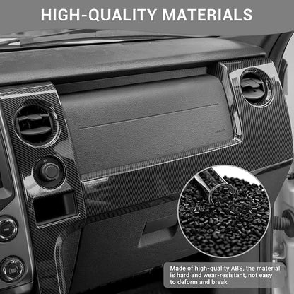for F150 Interior Trim Kit Carbon Fiber, Dashboard Panel Cover Trim & Headlight Switch Bezel Cover Trim for Ford F150 2009-2014 Carbon Fiber Interior Accessories 5pcs