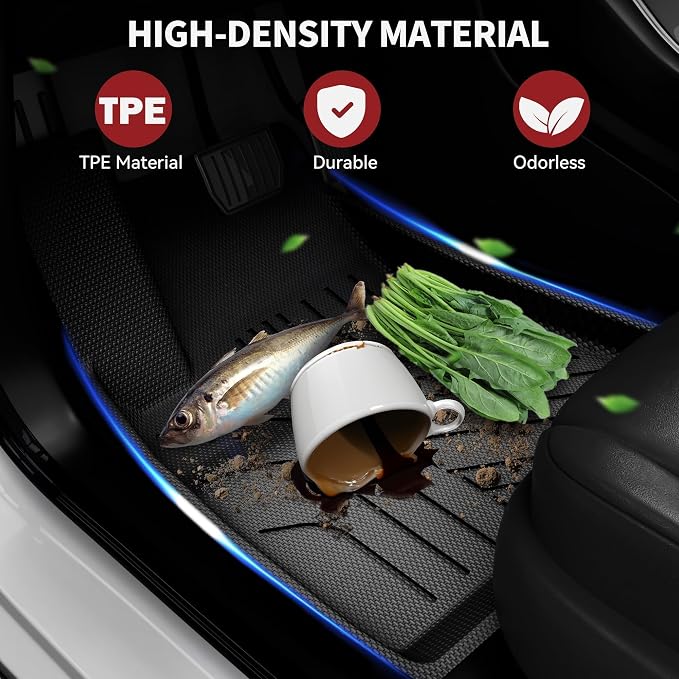 YITAMOTOR Tesla Model 3 Floor Mats Full Set Custom Fit 2020-2023 All-Weather Cargo Liners Rear Cargo Tray Trunk Floor Mat Interior Accessories, Black