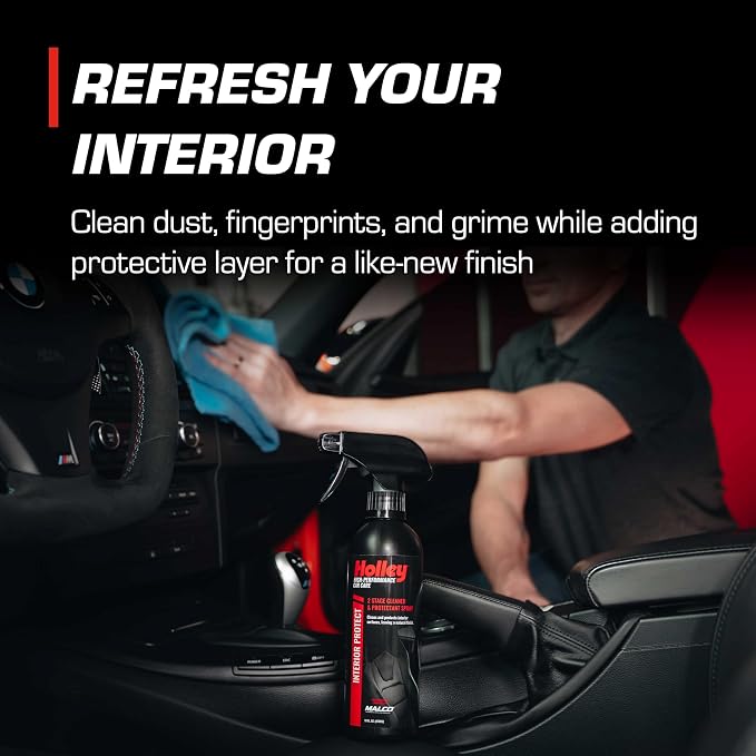 Holley Interior Protect - 2-Stage Cleaner & Protectant Spray - High-Performance Car Care, Wipe Away dust and Fingerprints in Your Vehicle - UV protectant, Citrus Scent - 16 oz. (2 Pack)