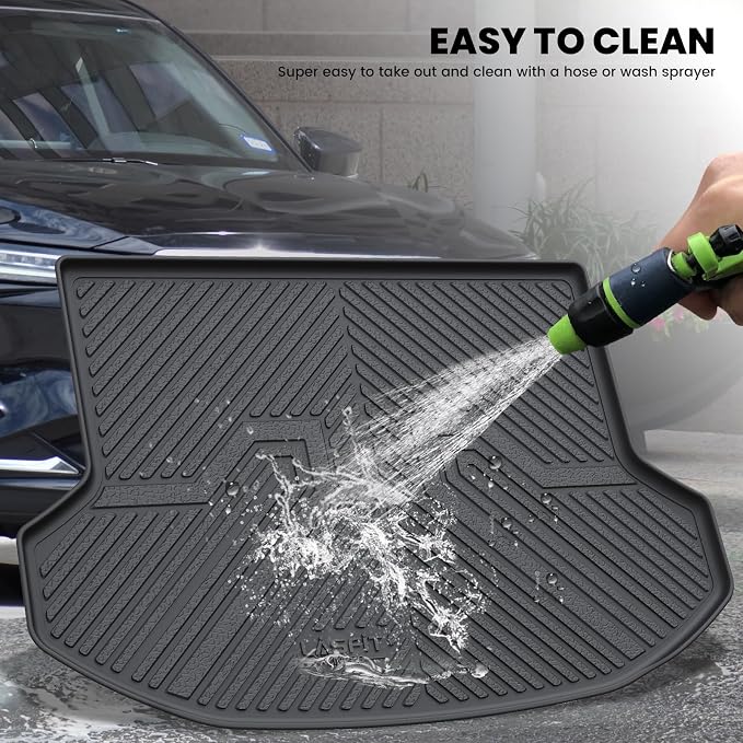 LASFIT Cargo Mat for Kia Seltos 2026 2025 2024 (Not Fit SX), All Weather TPE Custom Fit Car Trunk Mats Cargo Liners Accessories for Kia Seltos 2024-2026, Black
