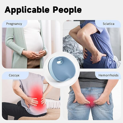 Donut Pillow Seat Cushion with Memory Foam for Tailbone Pain & Sciatica Relief - Ergonomic Hollow Office Chair Pad with Breathable Cover for Home Car Driving