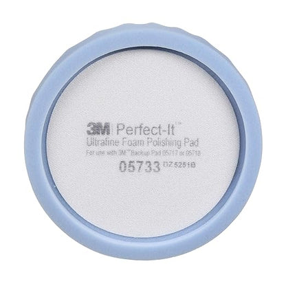 3M 05733 Perfect It Ultrafine Polishing Pad, 8 inch, Blue (Pack of 6)