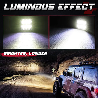 Flush Mount LED Pods, OFFROADTOWN 5'' 12,000LM CREE LED Driving Lights Reverse Backup Light Flush Light Bar Off Road Lights Work Light for Truck Pickup UTV ATV SUV Boat 4x4 Car