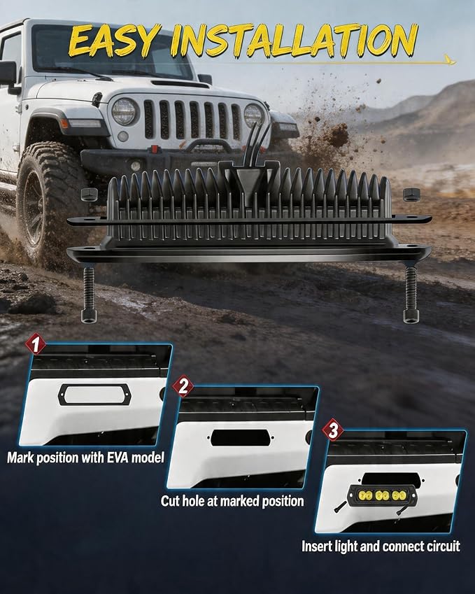 Flush Mount LED Pods LED Work Light Bumper Grill Mount Backup Reverse Light | Flush Mount Led Fog Light with Wiring Harness Kit Spot Beam Driving Backup Fog Lamp Off Road Light for Truck UTV ATV 4x4 Car