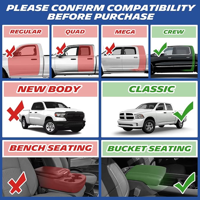 Michelin Vehicle Mats, All-Weather TPE Custom Fit Liner for 2013-2018 Ram 1500/2500/3500 & 2019-2024 Ram 1500 Classic Crew Cab Bucket Seat, Premier
