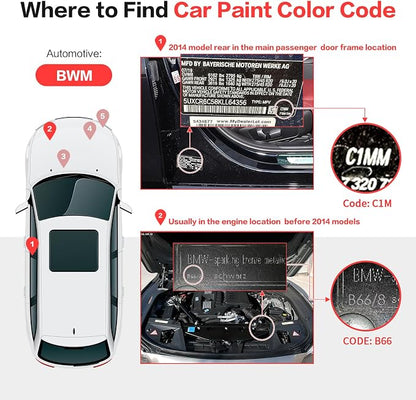 Carhoo C3Z/X10 Tanzanite Blue II Touch Up Paint Suitable For BMW, Genuine Custom Color Car Touch Up Paint, With Pen Tip & Fine Brush