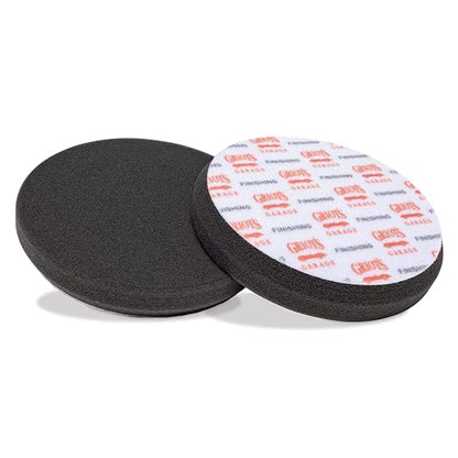Griot's Garage 6.5" Black Foam Finishing Pads for Car Polishing and Detailing, Buffing Pads for Paint Correction and Sealant Application, 10619, Set of 2