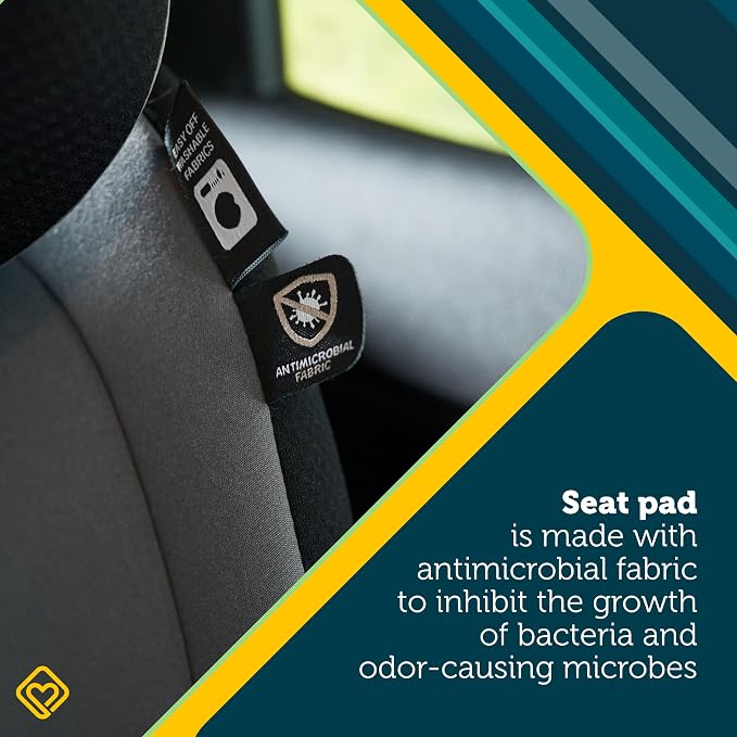 Safety 1st EverSlim 4-in-1 Convertible Car Seat, SecureTech Chest Clip, Ultra-Slim, 4-Mode Infant to Booster, Baby Car Seat, 5-100 lbs, Memory Foam, Fiddlehead