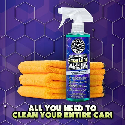 Chemical Guys Raging Rhino Waterless Car Wash And Quick Detailer Spray, No Rinse Exterior Cleaner For Paint, Glass, Wheels, Plastic, And Chrome, Spray And Wipe Shine, 20 Fl Oz