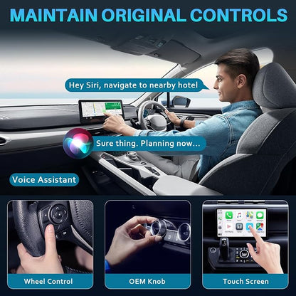Wireless CarPlay Adapter for iPhone, Instant Auto-Connect Bluetooth Apple CarPlay Adapter, Zero Delay, Plug & Play, Stable Bluetooth & Compact Design, 2016+ Car Compatible
