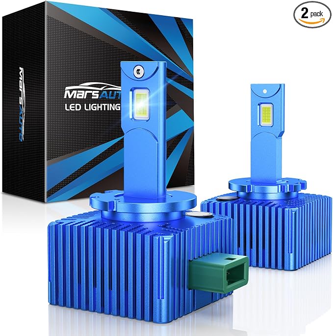 Marsauto D3S D3R HID Bulbs, 500% Brightness, 24,000LM 6500K White for 66340 42403 42302 (42403C1) HID Bulb, Plug and Play, Pack of 2
