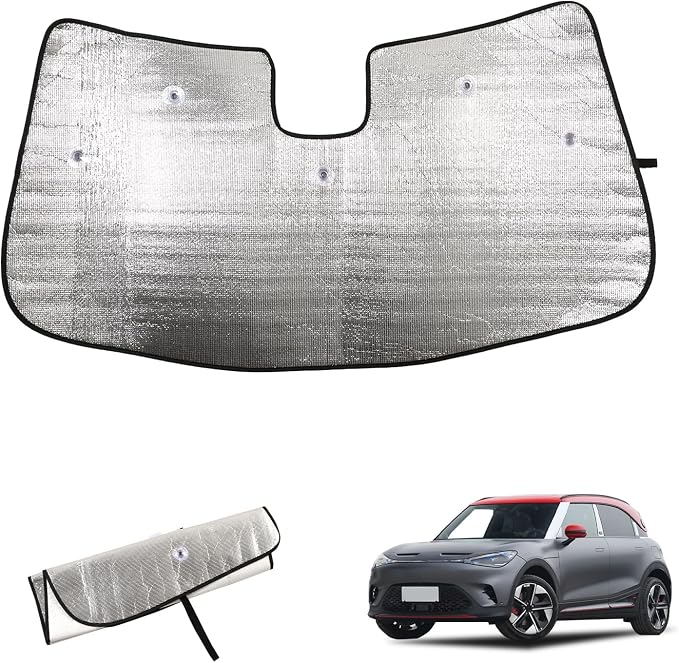 Windshield Sun Shade Compatible with Mercedes-Benz Smart #1 2022-2023 Foldable Front Windshield Sunshade Protector, Block UV Rays Keep Your Car Cooler