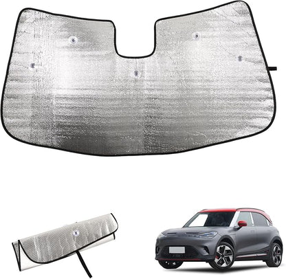 Windshield Sun Shade Compatible with Mercedes-Benz Smart #1 2022-2023 Foldable Front Windshield Sunshade Protector, Block UV Rays Keep Your Car Cooler