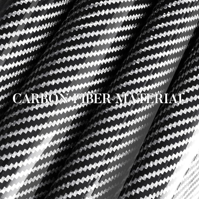 Carbon Fiber Steering Wheel Cover, Snap on Car Steering Wheel Cover Set Accessories 3pcs Wrap Grip Non Slip Protector Universal Glossy Silver