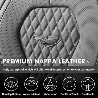 Coverado Seat Covers, Car Seat Covers Front Seats, Gray Car Seat Cover, Waterproof Car Seat Covers, Car Seat Cushion, Front Car Seat Covers Leatherette Car Seat Protector Universal Fit Most Cars