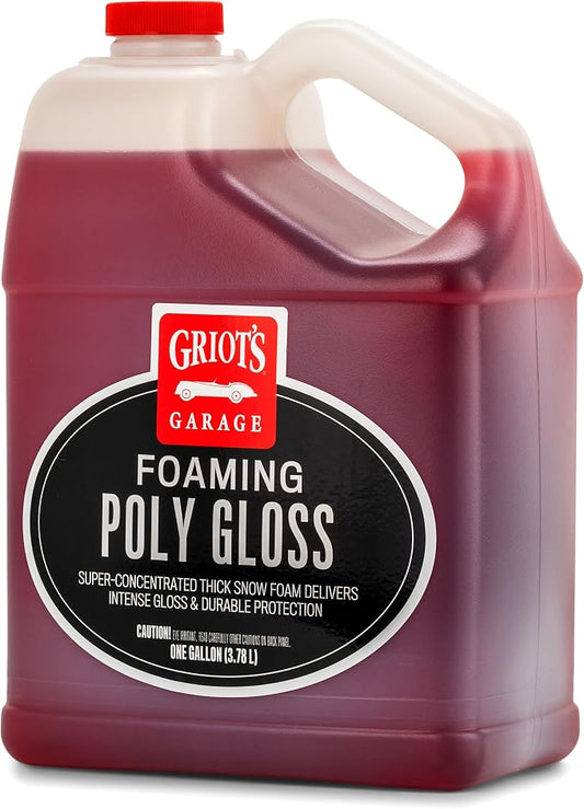 Griot's Garage Foaming Poly Gloss for Car Cleaning and Detailing, Spray Wash & Wax, Compatible with the BOSS Foam Cannon Auto-Mix System, One Gallon