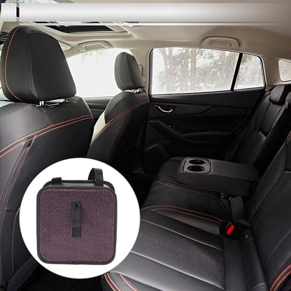1 Pcs Universal Car Trash Can Hanging 9.1" Length 5.5" Width 9.1" Height Trash Bin Pink Black Fabric Rhinestone