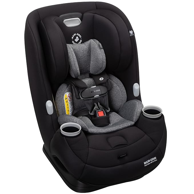 Maxi-Cosi Pria Max All-in-One Convertible Car Seat, Rear Facing Car Seat (4-40 lbs), Forward Facing Car Seat (22-65 lbs), High Back Booster Seat (40-100 lbs), Pure COSI, Essential Black