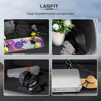 LASFIT Cargo Mat for Honda CR-V 2017-2022 (Tray in Lower Position), Custom Fit Trunk Mat, Raised Edge All Weather Protection, Kid & Pet Friendly, Easy Clean for Family Use, Black (Not for Hybrid)