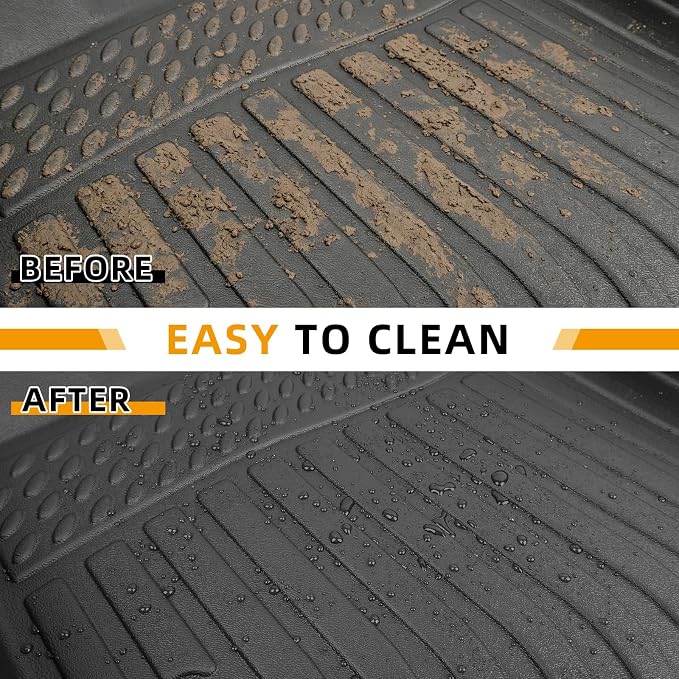 Floor Mats for Toyota RAV4 2019-2025, 2021 RAV4 Floor Mats, TPE Non-Slip Waterproof Summer Winter, for Front & Rear Row & Cargo Floor Mats