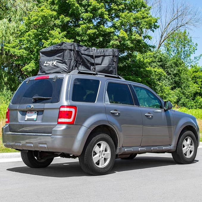 Apex Extra Large Roof Cargo Bag with Self-Sealing Zipper, for Roof-Mounted Racks, Built-in Crossbars or Hitch-Mounted Carriers, 19.6 Cubic Feet