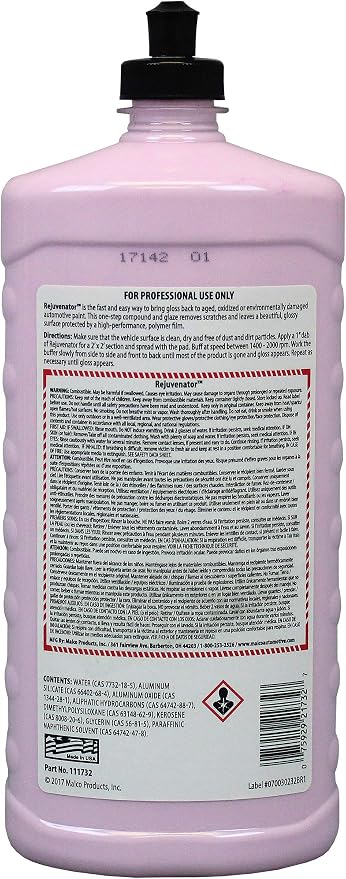 Malco Paint Rejuvenator - One Step Rotary Automotive Paint Restoration/Clear Coat Scratch and Swirl Remover/Re-Shine Old, Aged Paint to Look New / 32 Fl Oz (111732)