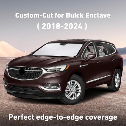 EcoNour Windshield Sunshade Compatible for Buick Enclave 2018-2022 2023 2024, Sun Visor for Front Windshield & Window Sun Shade Cover, UV Heat Blocker & Protector, Car Accessories